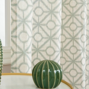 72-inch thân thiện với môi Grommet ánh sáng Lọc linen in rèm cửa và valances cho phòng ngủ và phòng khách trang trí nhà - Product Image 4