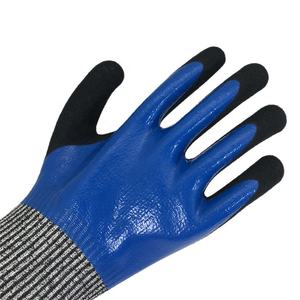 NMSAFETY Nivel 5 Guantes a prueba de cortes Guantes resistentes a cortes Construcción Industrial NBR Guantes DE TRABAJO antideslizantes recubiertos - Product Image 3
