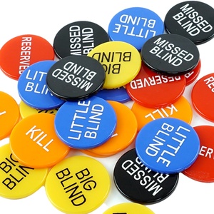 מפעל 30mm קטן גדול עיוור כפתור 2g עגול קזינו שולחן אבזר עבור שבבי פלסטיק - Product Image 4