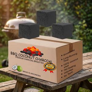 Fabricant prix usine barbecue extérieur sans fumée charbon de bois biomasse fabriqué en Indonésie coquille de noix de coco naturelle 100% produits - Product Image 3