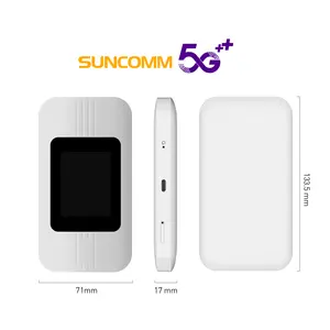 نقطة اتصال SUNCOMM SRT875H 5G المتنقلة بفتحة بطاقة sim جهاز 5G المودم المحمول واي فاي غير مقفل للسفر مع STC WiFi 6 5g MiFis