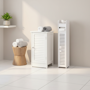 Small Bathroom <strong>Storage</strong> <strong>Corner</strong> Floor <strong>Cabinet</strong> with Doors and Shelves Hot Sales Toilet Paper Holder Stand for Small Spaces - Product Image 6
