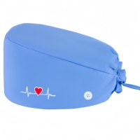 Gorro Quirúrgico Unisex de Algodón Transpirable para Trabajo Formal, con Bordado Personalizado, Cinturón Ajustable y Resistente al Desgaste