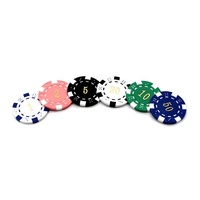Jetons de poker professionnels de casino du Texas en plastique ABS de haute qualité, vente en gros, 40 mm