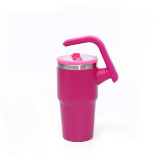 Venta al por mayor OEM Vaso Térmico de 20oz Estilo Americano con Asa Giratoria, de Acero Inoxidable, Aislamiento al Vacío, Portátil para Coche y Oficina, con Pajita para Café 6-12 - Product Image 4