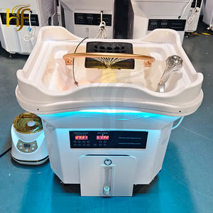 Unidade Integrada de Tratamento para Spa Capilar com Lavatório para Shampoo, Tanque de Armazenamento de 60L, Cuba de Salão Sem Tubulação e Terapia de Água Japonesa - Product Image 5