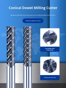 65 Degree Tungsten Steel Milling Cutter 4-Flute Inverted Cone Mold Frame Special <strong>End</strong> <strong>Mill</strong> Sizes 8 10 12 - Product Image 5