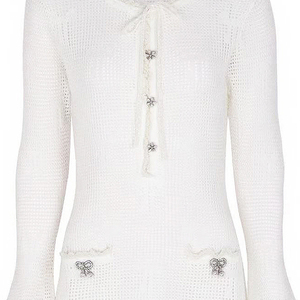 Robe pull pour femme, élégante, à manches longues, en tricot élastique, avec broderie et perles, de haute qualité, décontractée, pour l'été - Product Image 5