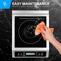Cuisinière à induction portable 110v/220v, demi-pont, 3000w 3kw, en acier inoxydable, avec commande tactile en céramique, pour usage domestique et extérieur