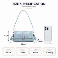 Sac à main bandoulière tressé vintage en cuir PU pour femme avec logo personnalisé – Vente en gros
