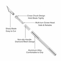 Coltello Exacto con 10 lame, coltello per artigianato, coltello per hobby, set di coltelli Exacto di precisione per artigianato, arti, modellismo, scrapbooking
