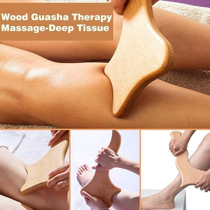 เครื่องมือกัวซาไม้ นวดระบายน้ำเหลือง นวดเซลลูไลท์ ลูกกลิ้งนวดศีรษะไม้ - Product Image 3