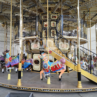 Manèges de fête foraine 38/48 places, manèges de parc d'attractions, carrousel double couche extérieur à thème européen, manège à vendre