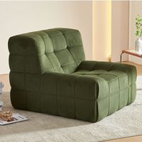 Nouveau Type Compression gaufre canapé chaise salon unique chaise de loisirs sectionnelle compressible velours côtelé tissu chaise longue