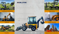 AOLITE CE 35-12 1.2t pelle frontale chinoise chargeuse sur pneus ALT 4WD mini pelle chargeuse pelleteuse arrière houe équipement construction