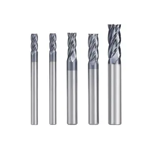 4F硬质合金钨钢立铣刀数控铣刀刳刨机钻头，用于金属方形平面立铣刀HRC 45/55/65/70工具