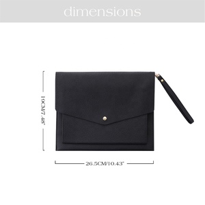 Hongbo Best Verkopende 8-kleuren Pebble Lederen Grote Portemonnee Documenttas Met Polsbandje Beschikbaar Voor Ipad/Notitieblok/Tablet Hoes En Hoesje - Product Image 3