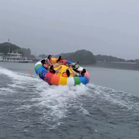 Bateau Disco Gonflable Rotatif Commercial Personnalisé en Forme d'OVNI Remorquable pour la Vente