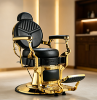 Fauteuil de Barbier de Luxe Haut de Gamme Inclinable pour Salon de Coiffure et Soins