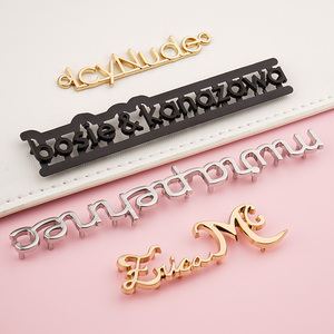 Custom Luxury Logo <strong>Metal</strong> Gold Bag Label Letters <strong>Metal</strong> Bag Label Nickel Letters <strong>Metal</strong> Logo <strong>Name</strong> <strong>Plate</strong> for Handbag - Product Image 4