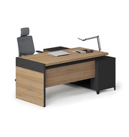 EKL Bureau de direction en forme de L haut de gamme de 2m pour table de meubles de bureau pour PDG qui s'assemble facilement