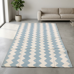 Soft Handwoven Cotton Dhurrie Area <b>Rug</b> <b>Traditional</b> Indian <b>Rug</b> for Modern Home Interior Decoration - Product Image 2