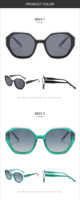 Lunettes de soleil polarisées élégantes et classiques en acétate avec cadre bicolore et logo personnalisé Commut