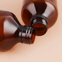 Bouteilles cosmétiques en plastique couleur ambre vides, forme Boston, avec pompe pulvérisatrice fine, pour stockage à l'abri de la lumière