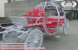 Cendrillon blanche princesse cheval, chariot élégant, à suspendre sur un chariot, mariage de luxe, cendrillon, Buggy - Product Image 6