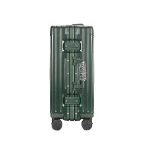 Aluminum <b>Frame</b> Spinner Wheel Trolley Case 20-Inch Business Style Unisex Carry-On <b>Large</b> Capacity Green - Product Image 4