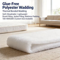 Ouate thermocollée 300 GSM, non toxique, inodore, sans colle, garnissage en polyester doux pour canapé, coussin, couette, matelas, veste