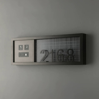 Plaque de porte électronique intelligente murale pour hôtel, rétroéclairée, avec numéro 3D, identificateur de chambre pour maison d'hôtes et appartement