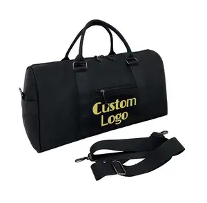 Logotipo personalizado Grande Capacidade Travel Bag Impermeável Sport Gym Travel Duffel Bag Com Longa Corda Do Mensageiro