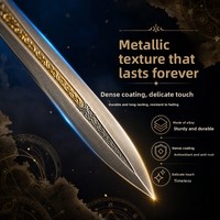   Épée Double Renara en Alliage, Modèle d'Arme de Jeu, Étui en Cuir, Version Coffret Cadeau 30CM, Accessoire de Cosplay, Ornement