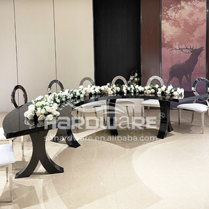 Nhà Máy Hiện Đại Đám Cưới Hoàng Gia Tổ Chức Sự Kiện Trang Trí MDF Nửa Trăng Trang Phục Chính Thức Bàn Ăn Đặt Sang Trọng Cho 6 Để 20 Ghế - Product Image 3