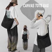 Sac fourre-tout en toile décontracté, sac à bandoulière Hobo pour femmes et hommes, grand sac messager, sac de voyage et de travail