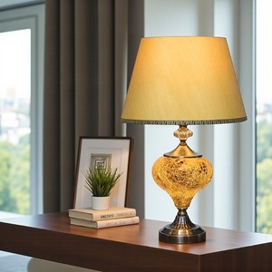 Thiết kế mới nhất OEM ODM 2025 khảm nghệ thuật handmade yellowgold kính đơn giản LED đôi bảng ánh sáng đèn - Product Image 6