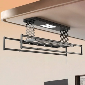 Balcony Ceiling-Mounted Dual-Layer Smart Voice-Controlled Adjustable <b>Lighting</b> Multi-Function Electric Clothes Drying Rack - Product Image 4