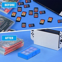 Étui de Rangement 24-en-1 en Plastique pour Cartouches de Jeu Filaire Nintendo Switch OLED NS, Boîte de Protection Rigide Antichoc
