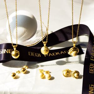 Nouvelle Arrivée Prix Raisonnable Boucles d'Oreilles Clous Délicates pour Femmes Parures de Bijoux de Mariage Cadeau Tendance Collier de Bijoux pour Fête et Fiançailles - Product Image 1