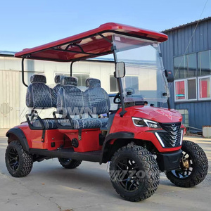 Carrito de Golf Eléctrico de 2+2 Plazas con Acolchado de Espuma Suave, Respaldo Ajustable, Vehículo de Golf Confortable para Viajes al Aire Libre de Larga Distancia - Product Image 6