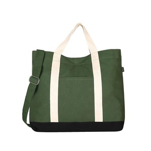 Bolso de mano de tela de algodón ecológico de gran capacidad nueva moda BLY mujeres/hombres ajustable correa cruzada para el cuerpo asas de almohada abiertas - Product Image 1