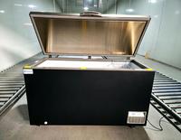 Congélateur coffre commercial en acier inoxydable à ouverture par le haut de 500 L pour projets de supermarchés et magasins