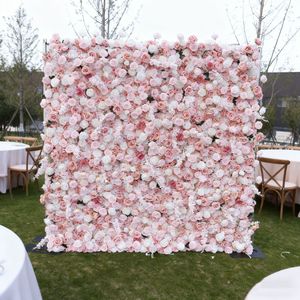 Nouveauté : Décoration d'<span class=keywords><strong>anniversaire</strong></span> vintage, design événementiel, <span class=keywords><strong>fleurs</strong></span> artificielles en soie et tissu, fond photographique rose pour mariage - Product Image 1