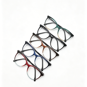 Montures de lunettes PC légères œil de chat, montures de lunettes à bordure complète dégradée, lunettes optiques tendance pour la myopie sur <span class=keywords><strong>ordonnance</strong></span> - Product Image 1