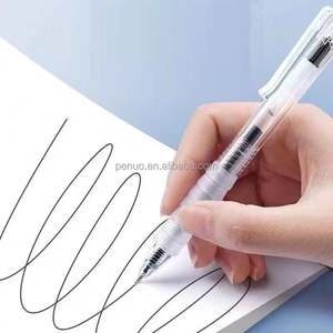 Bolígrafo de Grafito con Punta de Resorte ST de Agarre Suave, 0.5mm, Tinta de Secado Rápido, Estilo Ins, Bolígrafo Simple Tipo Pincel para Estudiantes - Product Image 5