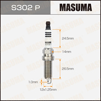 Bougie d'allumage personnalisée S302P MASUMA pour NISSAN TIIDA 1.6L HR16DE EGI 1N19-18-110 22401-1HC1B 22401ED51A