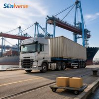 Agent d'expédition de produits cosmétiques États-Unis, transport maritime et aérien international, livraison DDP porte-à-porte, service de dédouanement