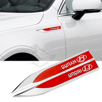 Emblème de voiture 3D, autocollant chromé, étiquette, badge pour Elantra Accent Tucson Santa Fe Ix35 Ix45 Reina SANYAFE I30