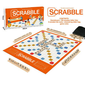 Jeu de société <span class=keywords><strong>classique</strong></span> en bois pour mots croisés, idéal pour le divertissement familial, les fêtes et les jeux d'intérieur, pour les enfants de 8 ans et plus - Product Image 1